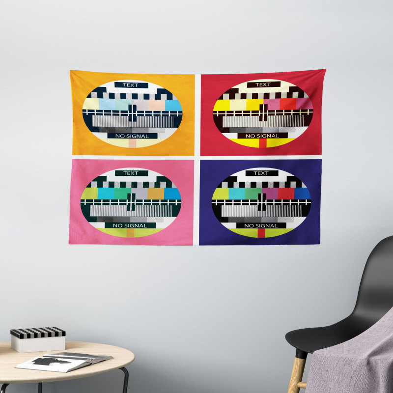 Television Channel Sign Wide Tapestry