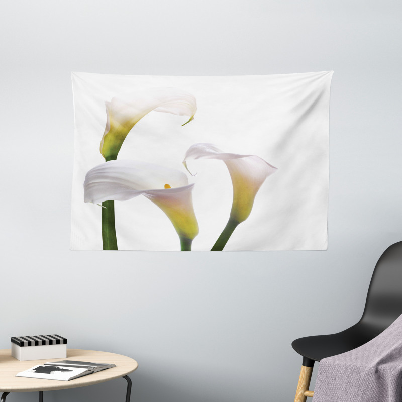 Calla Lilies Romantic Wide Tapestry