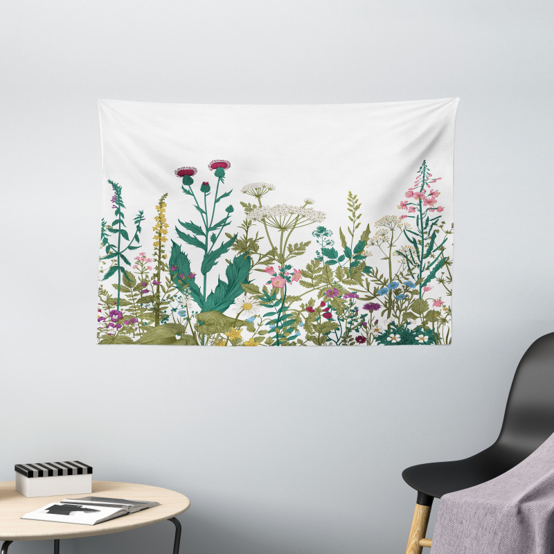 Spring Garden Hydrangeas Wide Tapestry