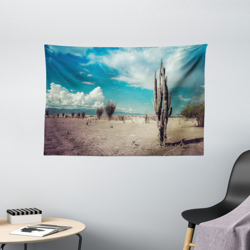 Sunny Hot Desert Plant Wide Tapestry