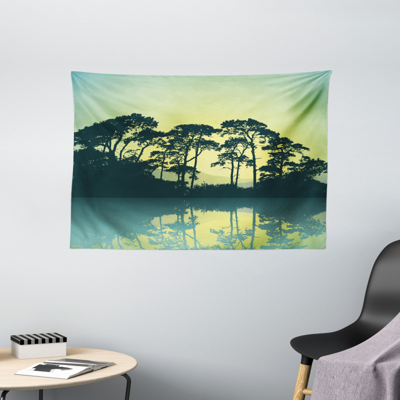 Forest Tree Landscape Wide Tapestry