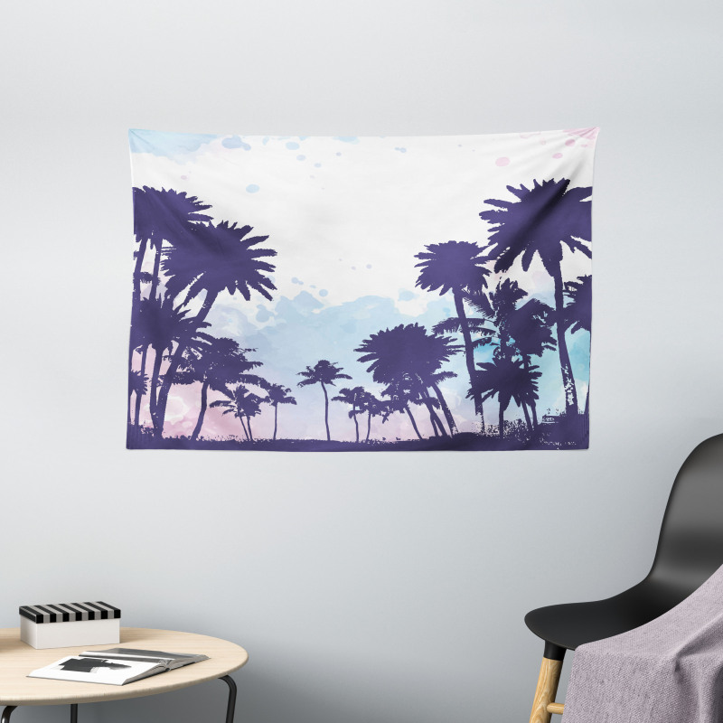 Palm Trees South Forest Wide Tapestry