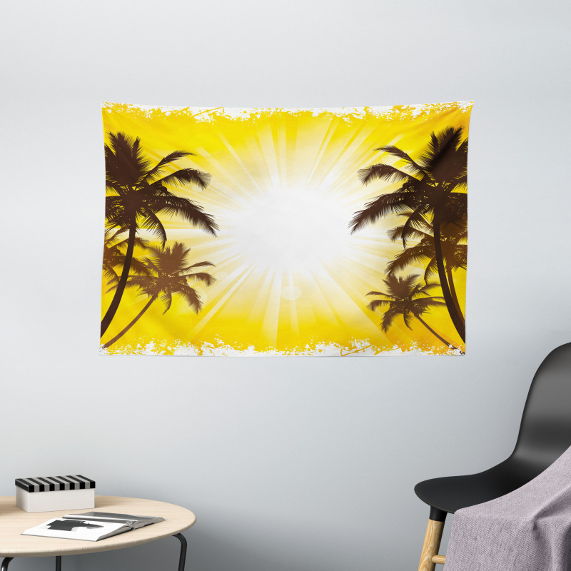 Place with Palm Trees Wide Tapestry