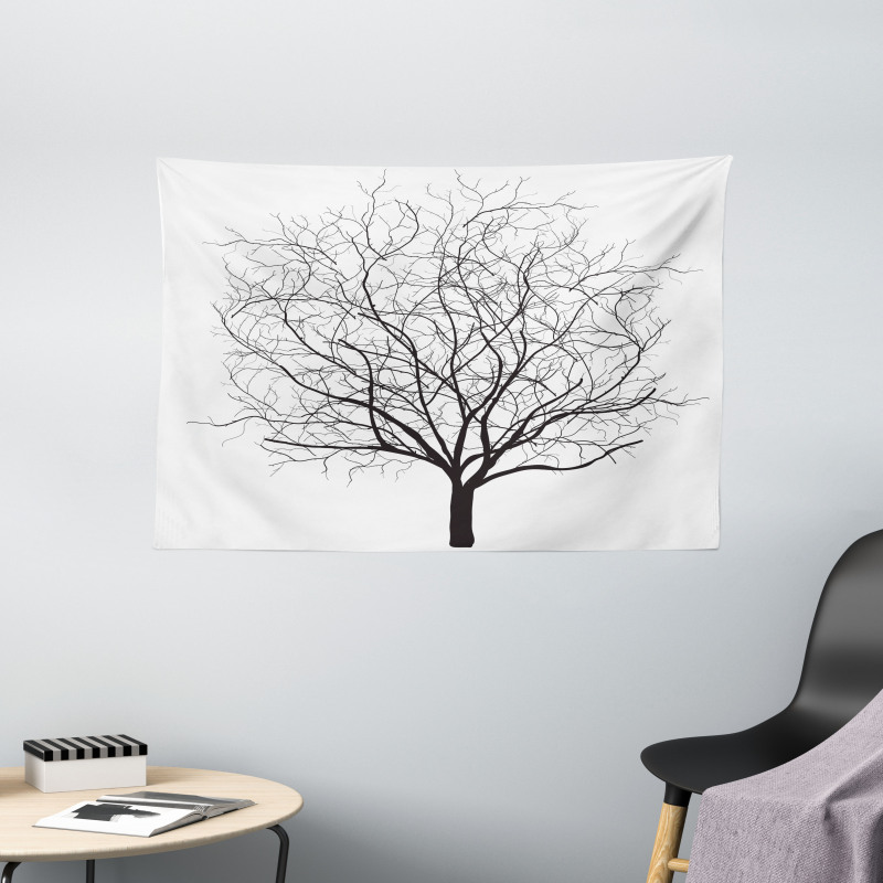 Old Withered Oak Leaf Wide Tapestry