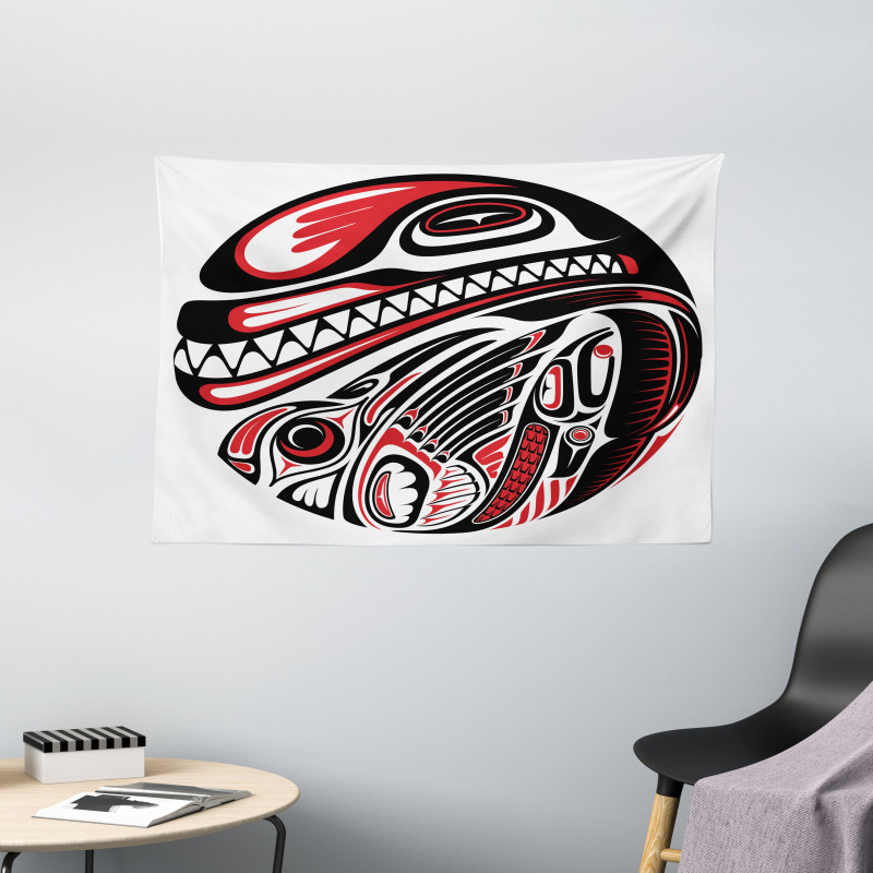 Haida Animal Art Wide Tapestry
