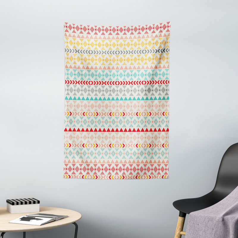 Boho Stripes and Shapes Tapestry