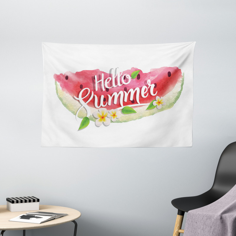 Summer Welcome Words Wide Tapestry