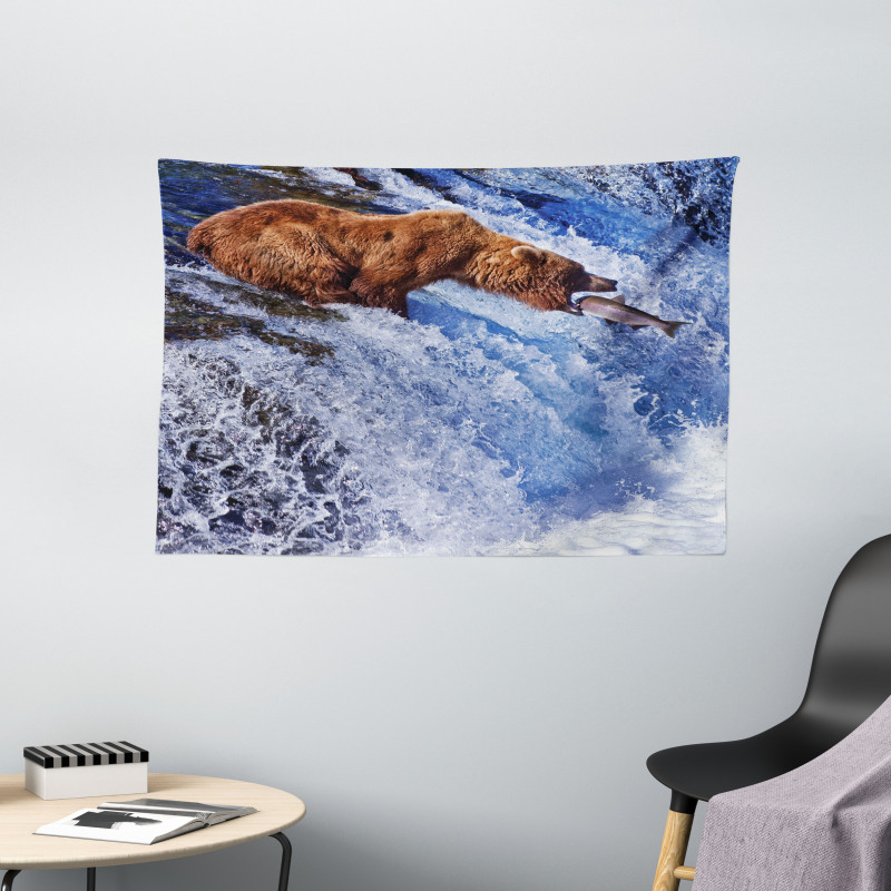 Grizzly Bear at Katmai Wide Tapestry