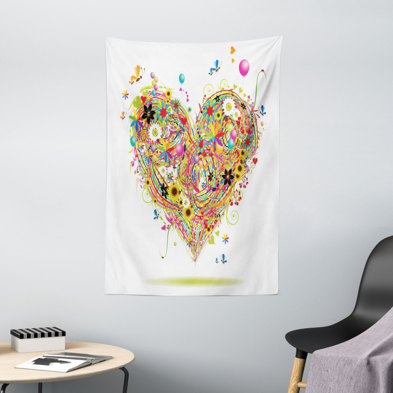 Watercolor Love Tapestry