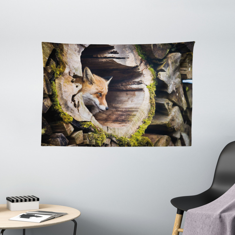 Exotic Furry Creature Wide Tapestry