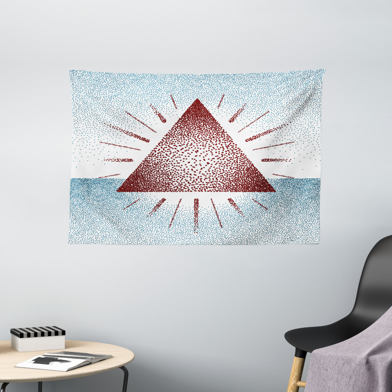 Dots Retro Pyramid Wide Tapestry