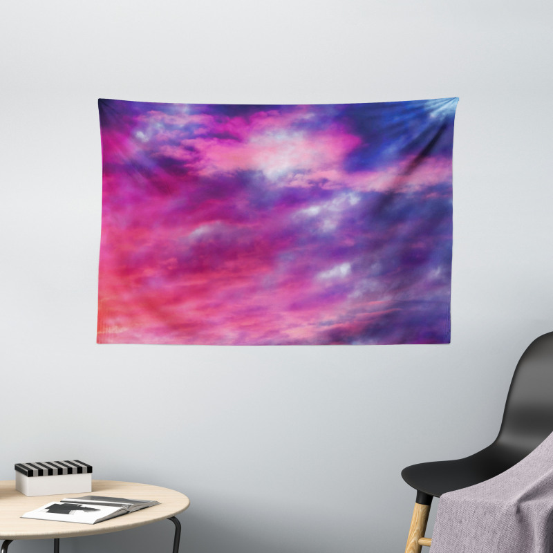 Cloudy Sunset Wide Tapestry