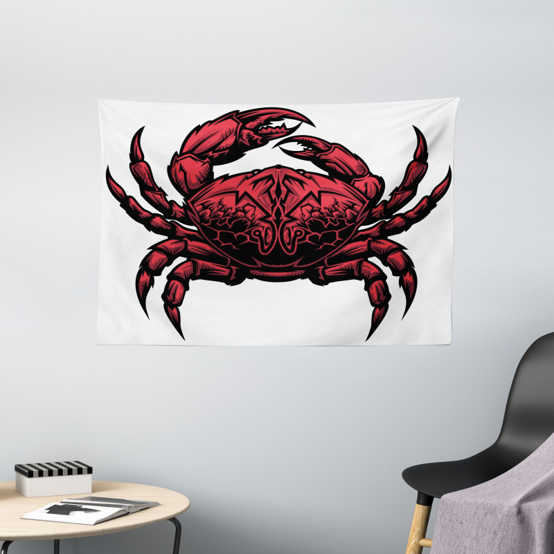 Cancer Zodiac Sign Wide Tapestry
