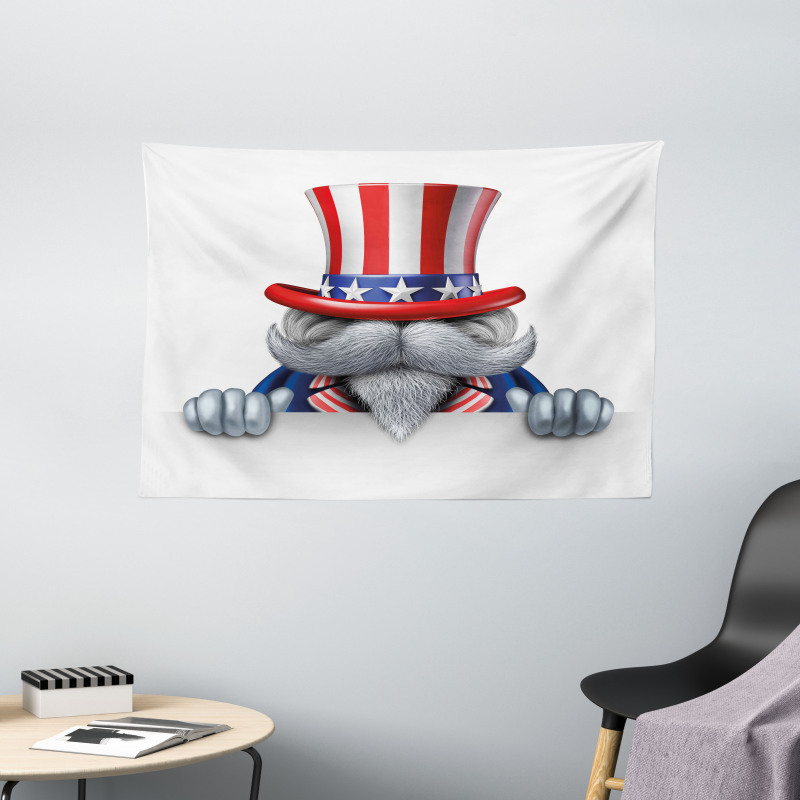 Uncle Sam Hat Wide Tapestry