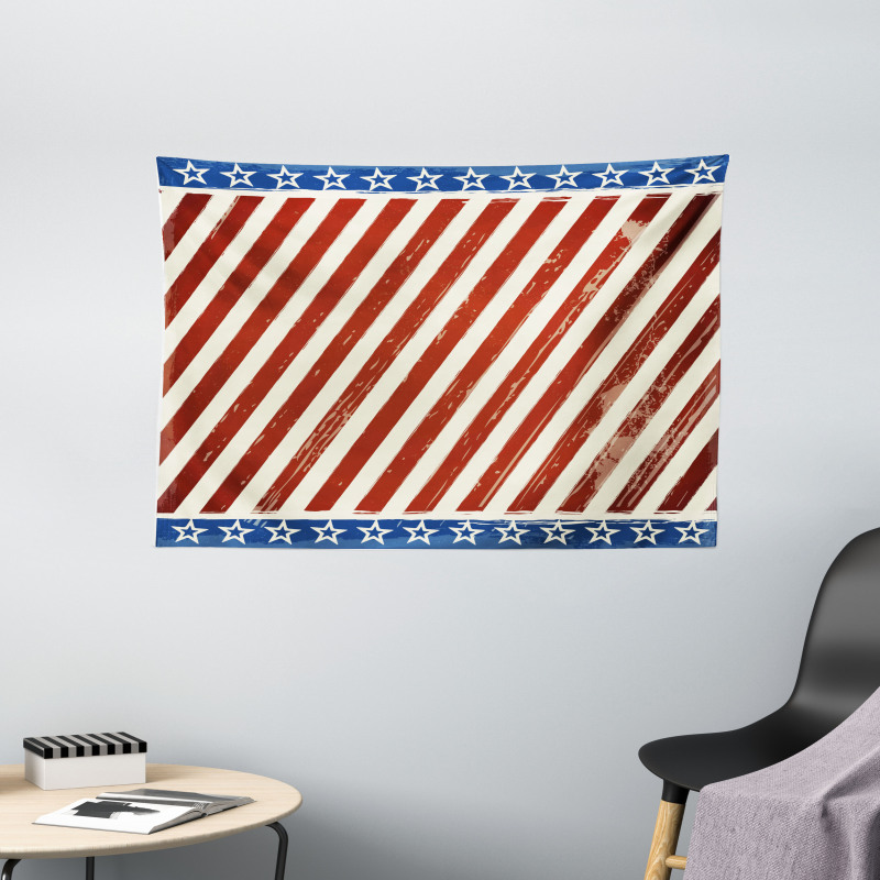 Old Glory Stripes Wide Tapestry