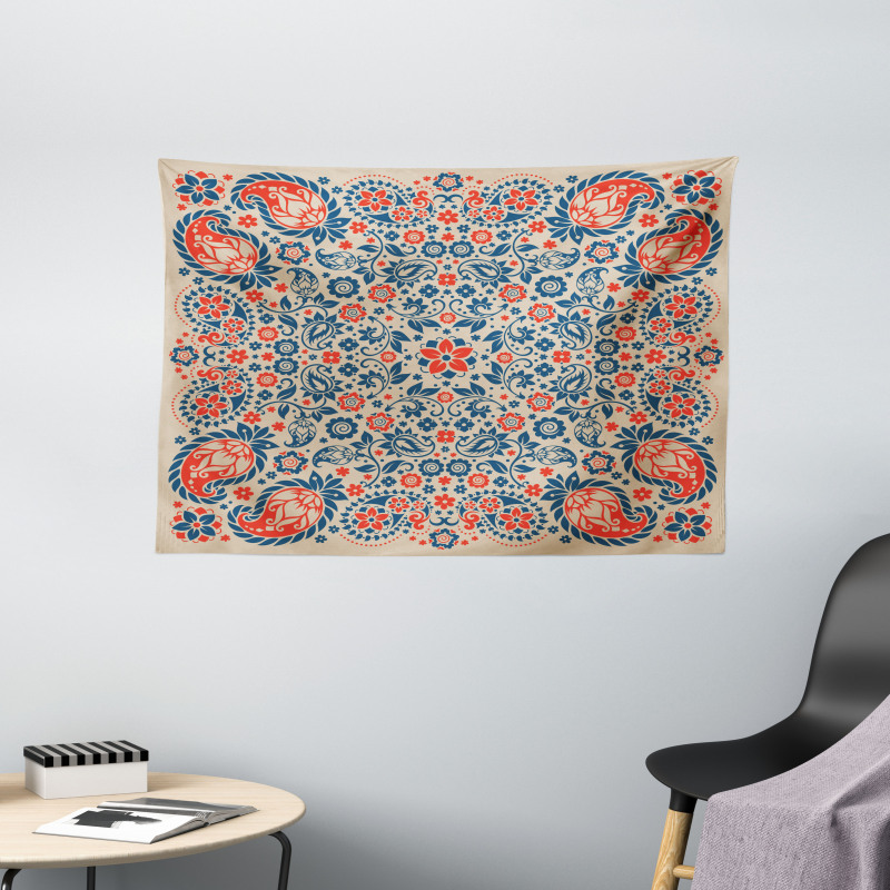 Cultural Folk Persian Wide Tapestry