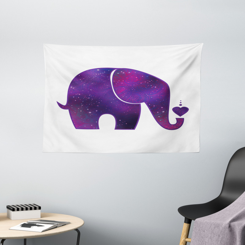 Elephant Hearts Wide Tapestry