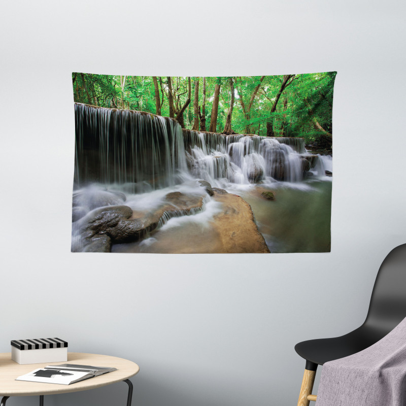 Tropical Forest Scenery Wide Tapestry