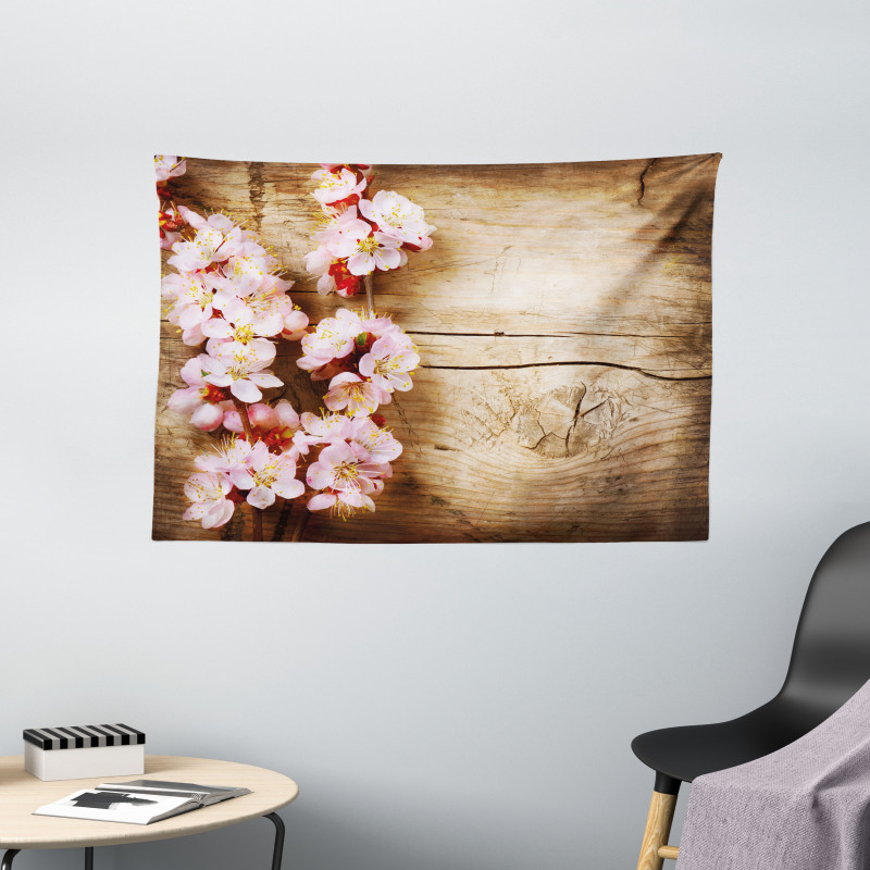 Spring Blossom Orchard Wide Tapestry