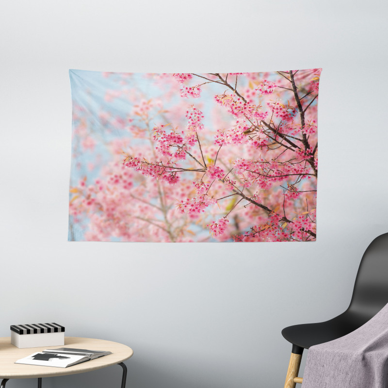 Japanese Sakura Cherry Wide Tapestry