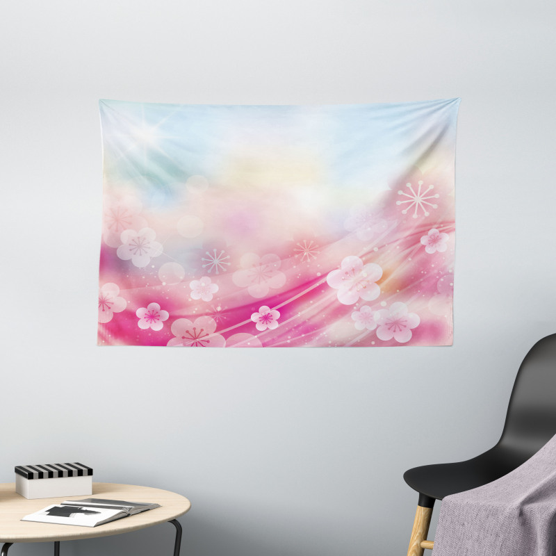 Blossoms Flowers Buds Wide Tapestry