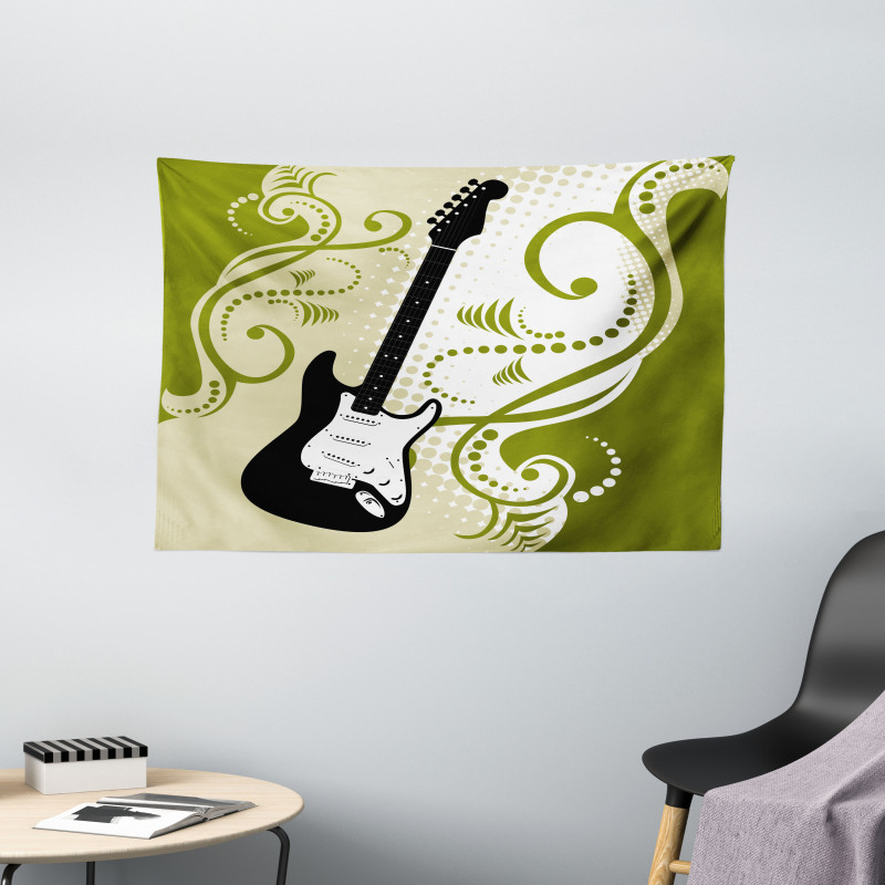 Electric Bass Guitar Wide Tapestry