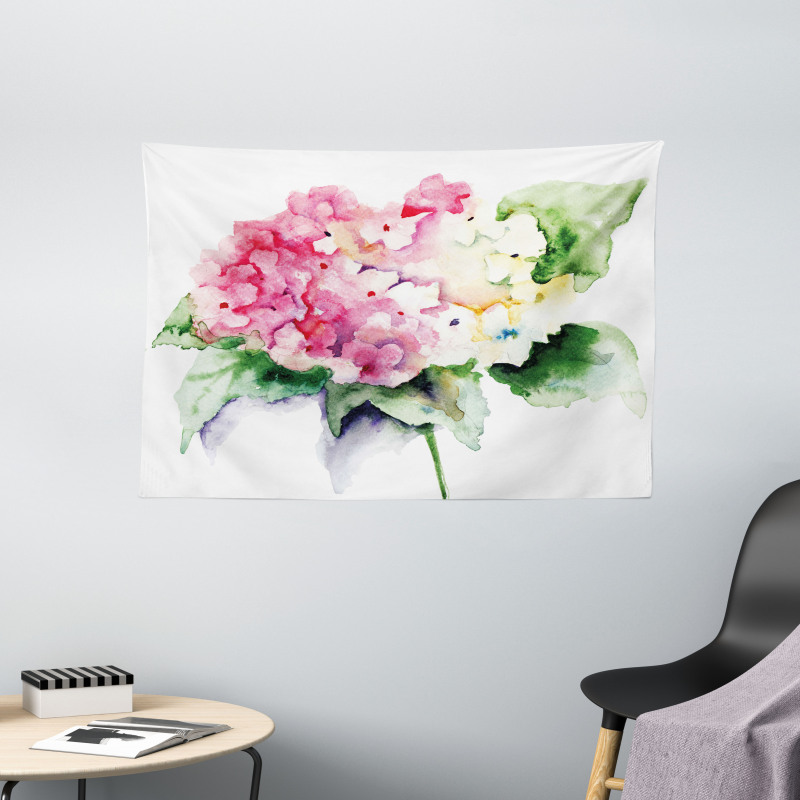 Hydrangea Flower Bouquet Wide Tapestry