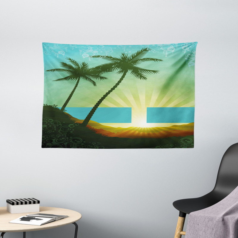 Tropical Sunrise Wide Tapestry