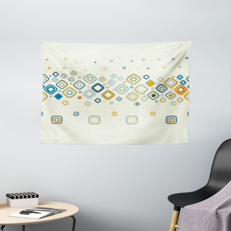Vector Geometric Shapes Wide Tapestry
