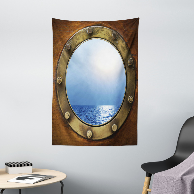 Port Ship Window Theme Tapestry