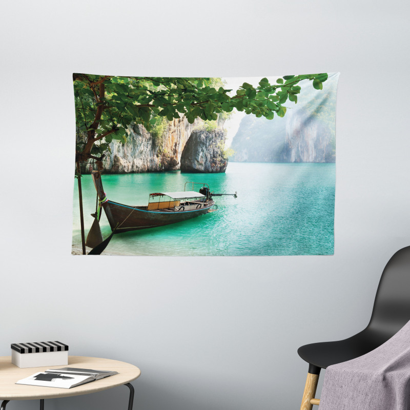 World Seascape Shore Wide Tapestry