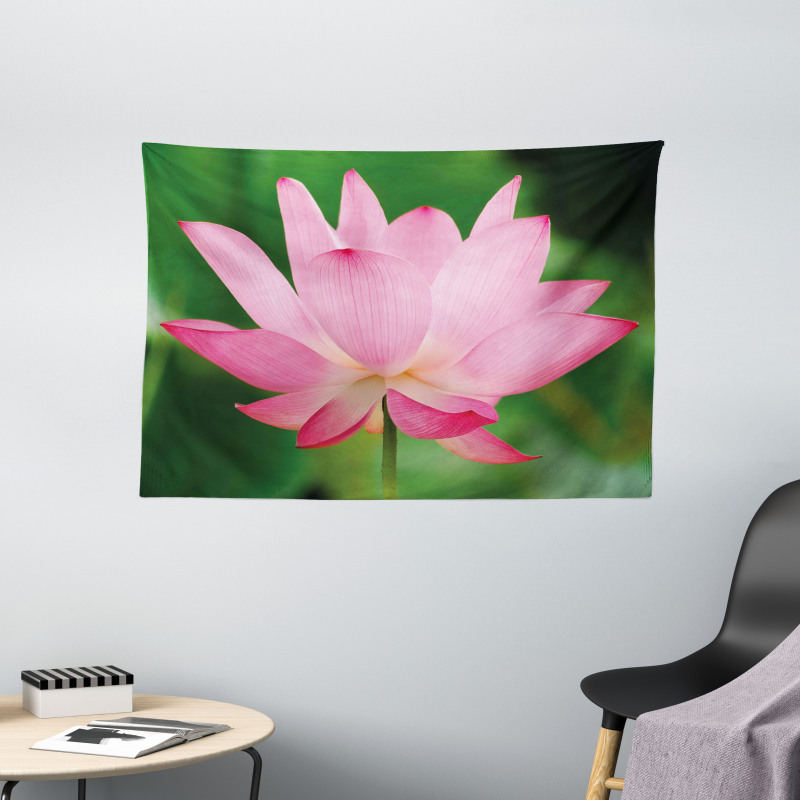 Lotus Lily Blossom Wide Tapestry