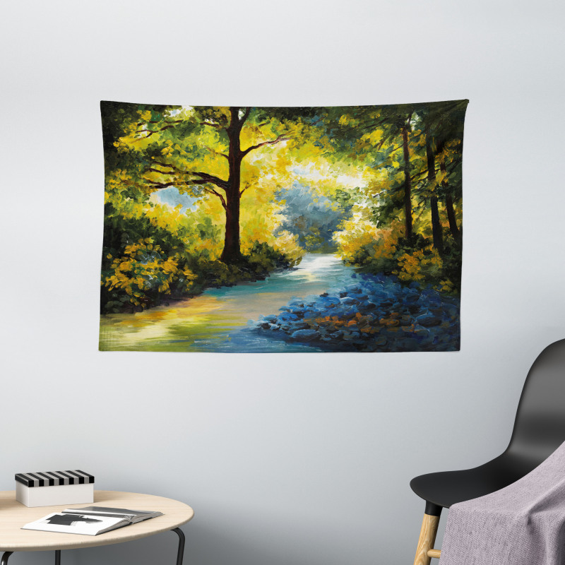 Nature Forest Meadows Wide Tapestry