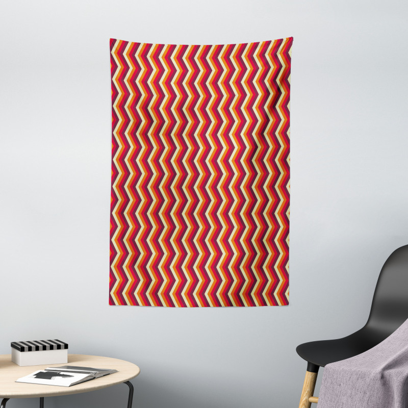 Zig Zag Chevron Stripes Tapestry