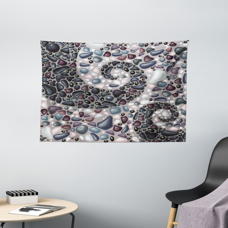 Mountain Volcanic Stones Wide Tapestry