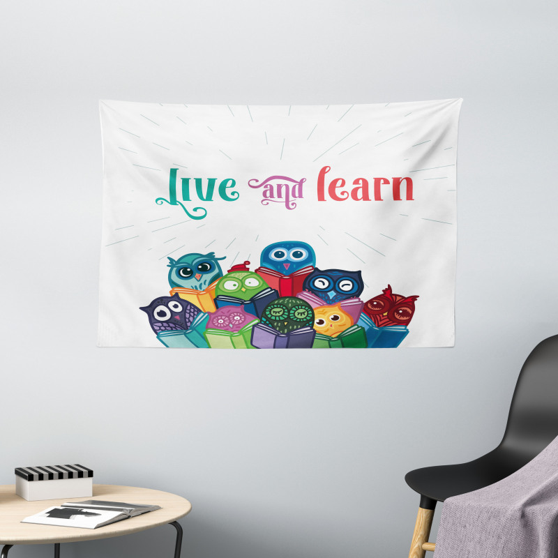 Toy Like Owls Kid Style Wide Tapestry