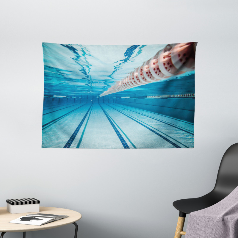 Swimming Pool Sports View Wide Tapestry