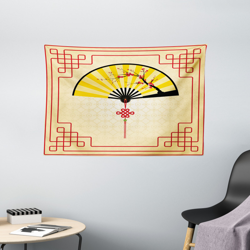 Cherry Blossom Orient Wide Tapestry