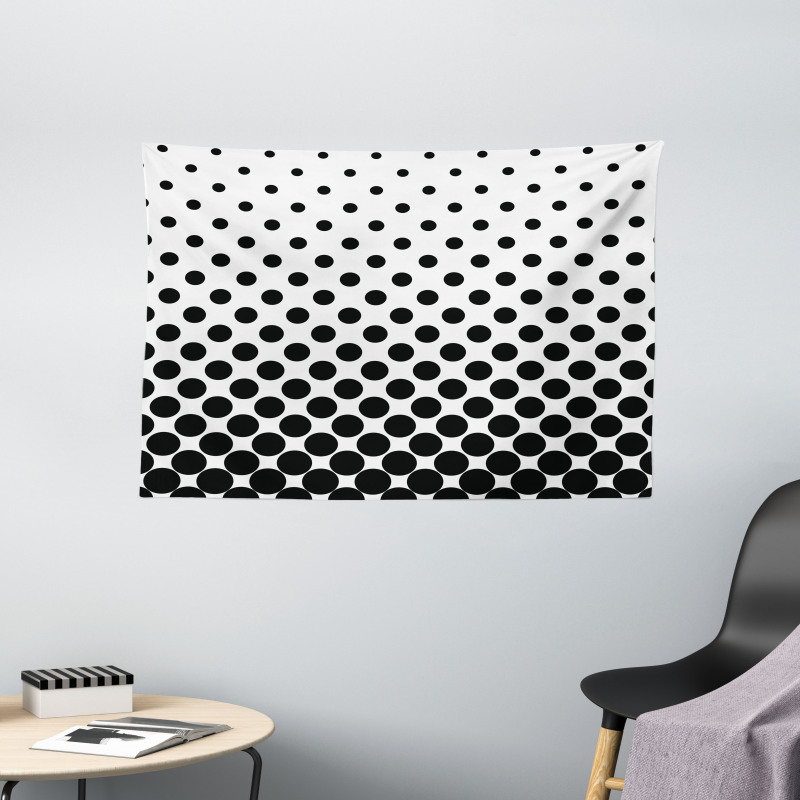 Minimalist Polka Dots Wide Tapestry