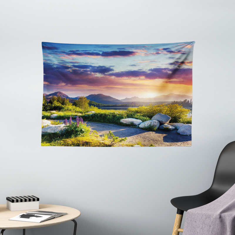 Idyllic Sky Europe Park Wide Tapestry