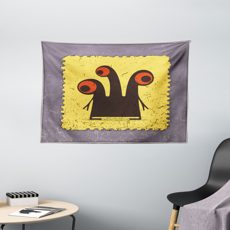 Trippy Creature Eyes Wide Tapestry