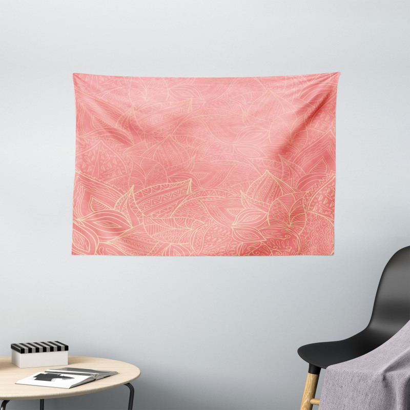 Wild Nature Leaf Wide Tapestry