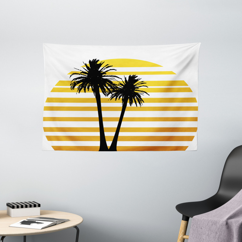 Summer Holiday Graphic Wide Tapestry