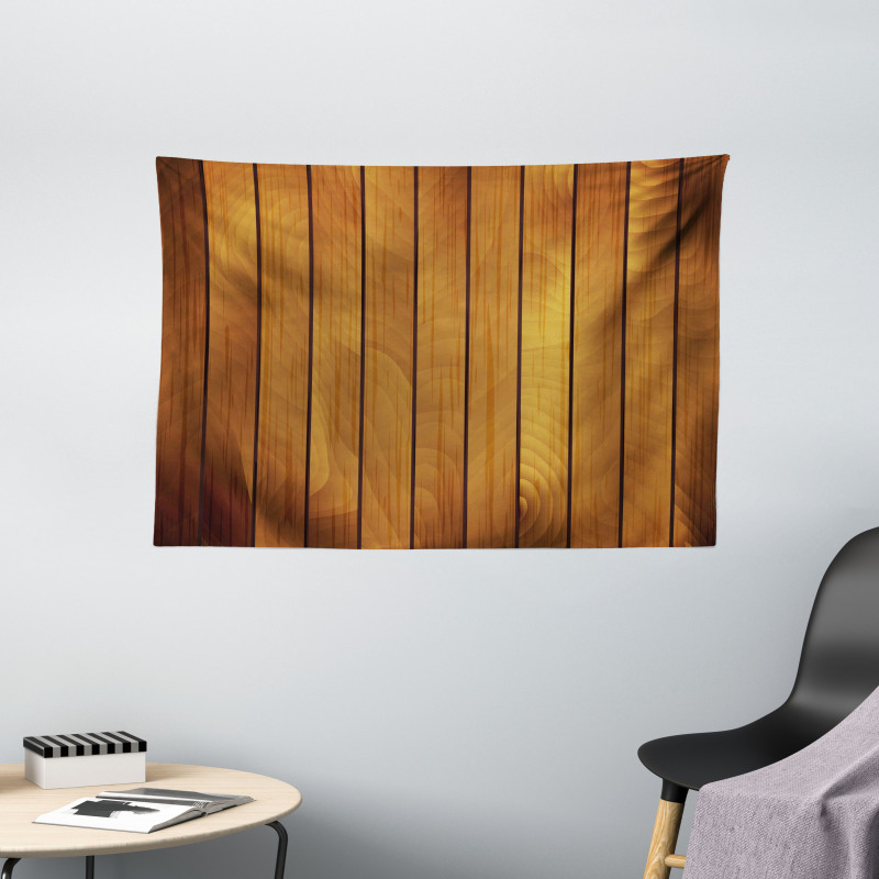 Wooden Plank Aged Timber Wide Tapestry