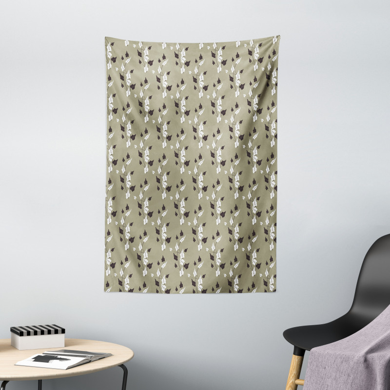 Curvy Garden Flowers Tapestry