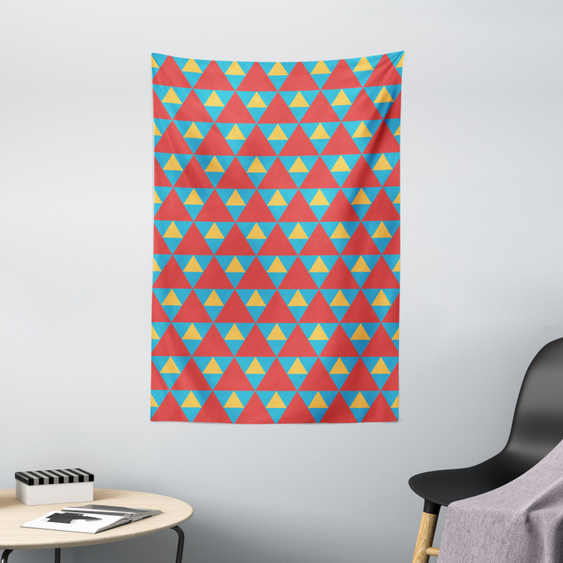 Big Small Triangles Retro Tapestry