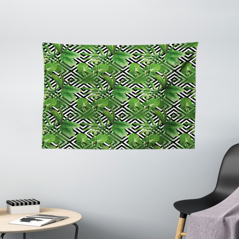 Modern Coconut Palm Wide Tapestry