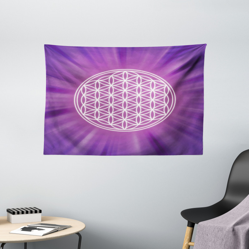 Overlap Circles Wide Tapestry