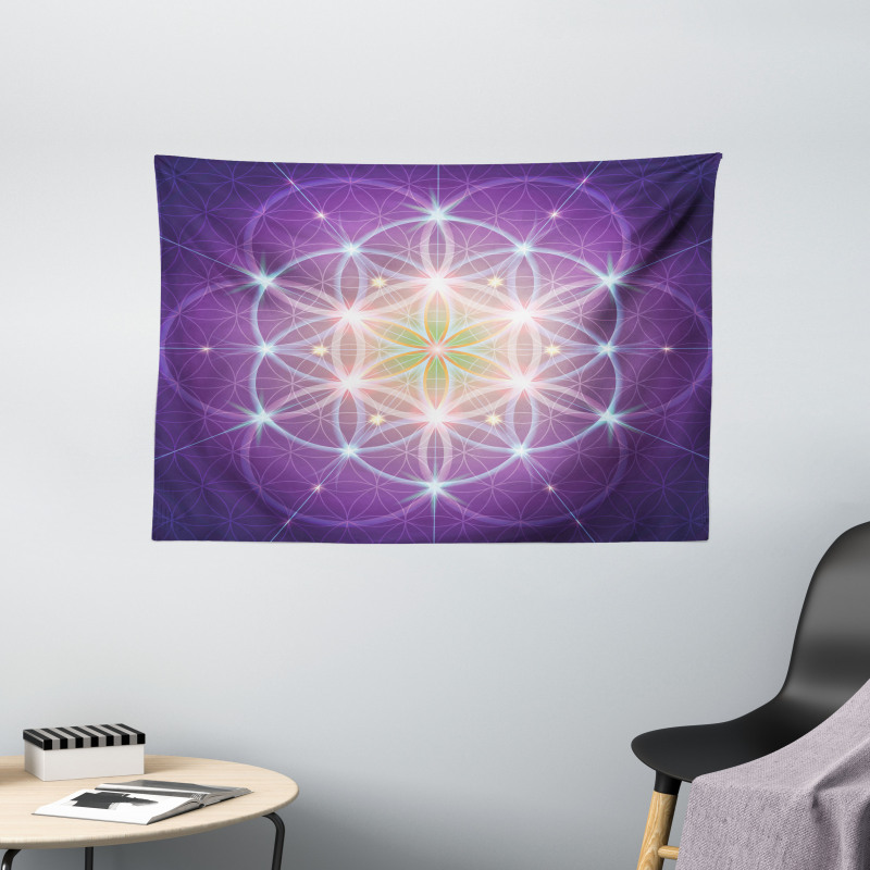 Sign of Cosmos Folk Wide Tapestry