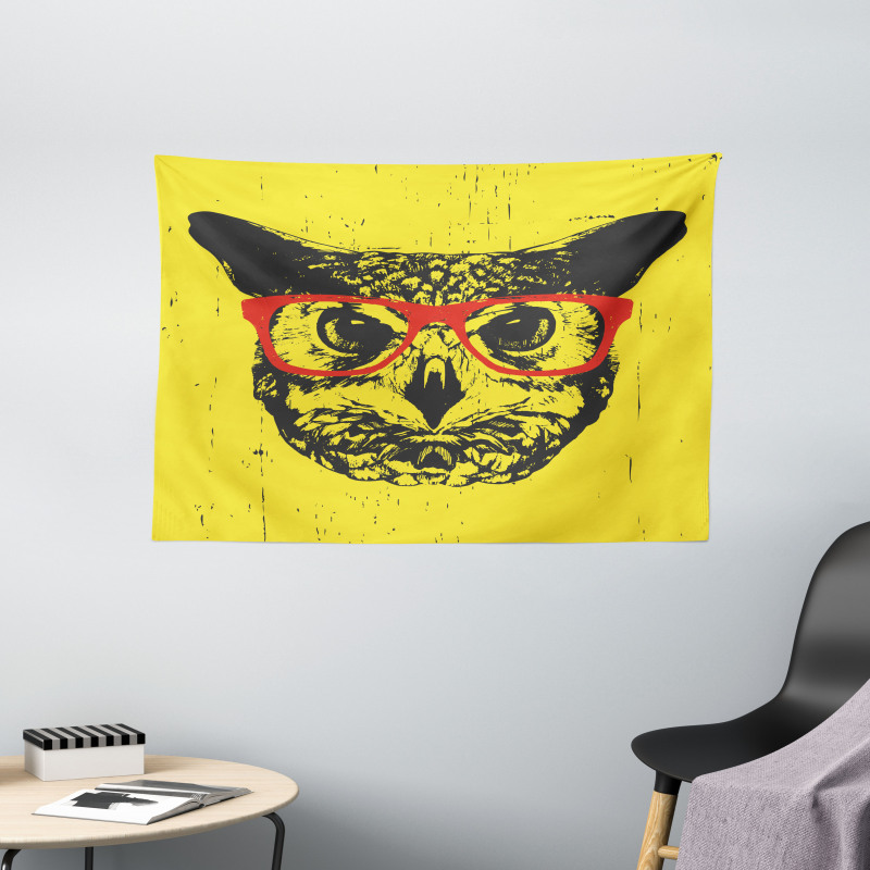 Hipster Grunge Humorous Wide Tapestry